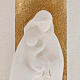 Bas relief Vierge à l'enfant or illuminé argile 29.5 cm s3