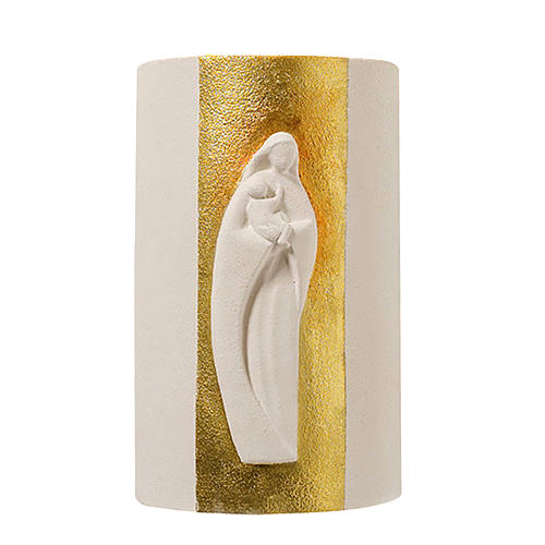 Bassorilievo Maria Gold illuminato h 17,5 cm 1
