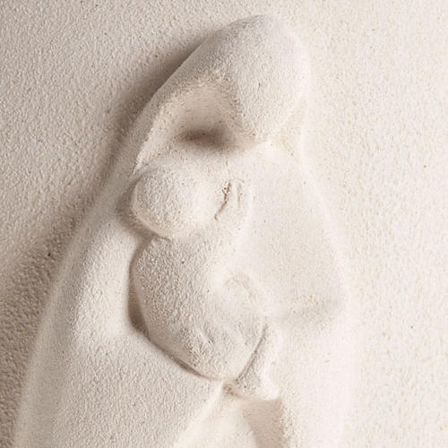 Baixo-relevo argila branca Maria Estela 17,5 cm 2