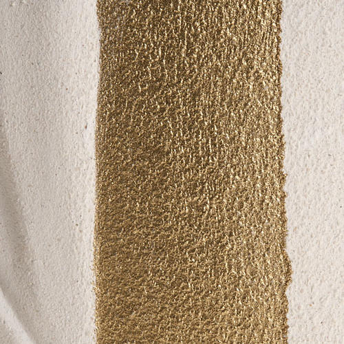 Basrelief weißer Schamotteton Maria Gold h 17,5 cm 3