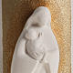 Bas relief Vierge à l'enfant argile blanche 17.5 cm s2