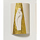 Bajorrelieve blanca María dorada con rayos 17.5 cm. s1