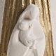 Bajorrelieve blanca María dorada con rayos 17.5 cm. s2