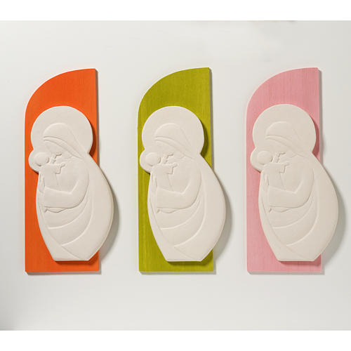 Bas-relief Virgin Mary "Confiance model" various col 2
