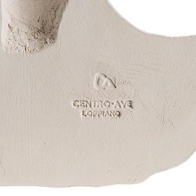 Bassorilievo Volto di Cristo argilla bianca 24 cm s5