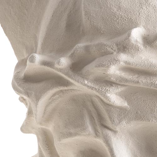 Bassorilievo Volto di Cristo argilla bianca 24 cm 4
