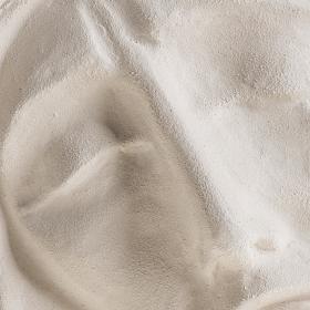 Baixo-relevo Santa Face argila branca 24 cm