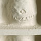 Bassorilievo Crocifissione stilizzata argilla bianca 40 cm s4