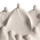 Baixo-relevo Última Ceia estilizada argila branca 40 cm s3