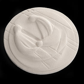 Bas relief rond Nativité argile réfractaire s4
