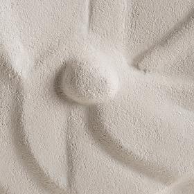 Bas relief rond Nativité argile réfractaire s3