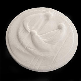 Bas relief rond Nativité argile réfractaire s5