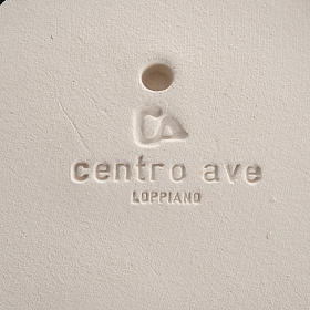 Bas relief rond Nativité argile réfractaire s8