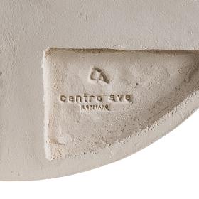 Bas relief rond Nativité argile réfractaire s7