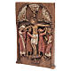 Baixo-relevo Crucificação de Silos 37,5x24,5 cm madeira Belém s3