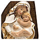 Basrelief aus Keramik Madonna und Kind, mit Holz-Basis s2
