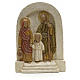 Flachrelief Stein Heilige Familie Bethlehem 18x13 cm s1