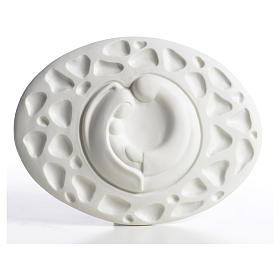 Holy Family bas-relief in porcelain by Francesco Pinton 15 cm