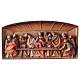 Bas-relief, Last Supper in painted Valgardena wood s1