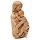 Bas-relief, Our Lady and baby Jesus, patinated Valgardena wood s4