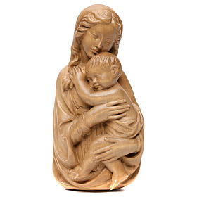 Relieve Virgen con Niño madera Valgardena patinado