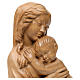 Our Lady and child patinated wood bas-relief, Valgardena s2