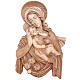 Relief Madonna z Dzieciątkiem i róże drewno Valgardena multipatynowane s1