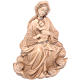 Baroque Our Lady and child multi-patinated wood bas-relief 8" Valgardena s1