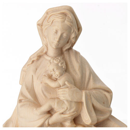 Relief, Our Lady and baby, baroque 20cm in Valgardena wood, natu 2