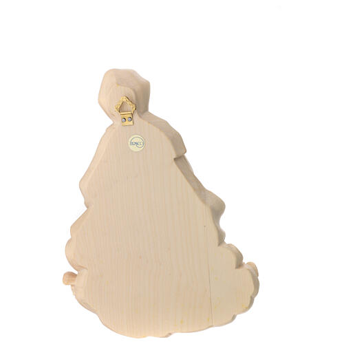 Relief, Our Lady and baby, baroque 20cm in Valgardena wood, natu 5