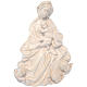 Rilievo Madonna bimbo barocca 20 cm legno Valgardena nat. cerato s1