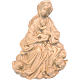 Baroque Our Lady and child patinated wood bas-relief 8" Valgardena s1