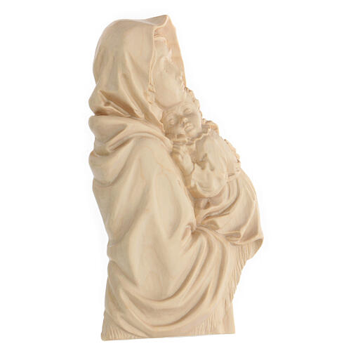 Relieve Virgen del Ferruzzi madera Valgardena natural encerado 3