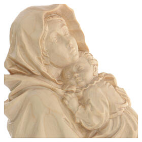 Ferruzzi's Madonna waxed wood bas-relief Valgardena