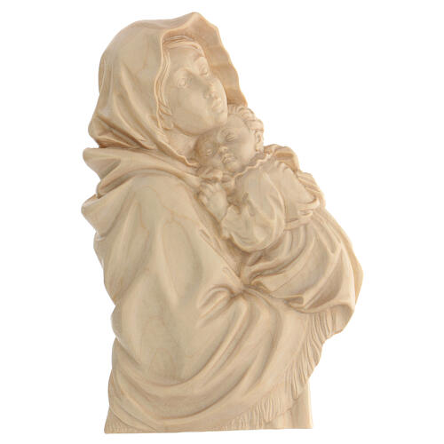 Ferruzzi's Madonna waxed wood bas-relief Valgardena 1