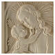 Our Lady with baby Jesus waxed wood plaque in relief Valgardena s2