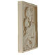Our Lady with baby Jesus waxed wood plaque in relief Valgardena s5
