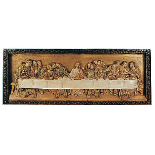 Relief Ostatnia wieczerza drewno 50x120 cm 1