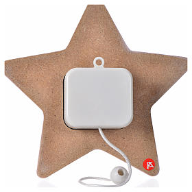 Star panel, angel with mandolin and musical box 16x16cm s2