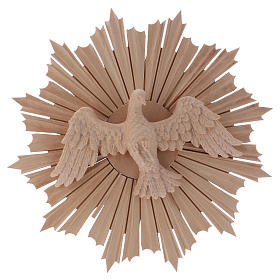 Bassorilievo Spirito Santo legno 28 cm Valgardena naturale cerat