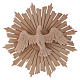 Bassorilievo Spirito Santo legno 28 cm Valgardena naturale cerat s1