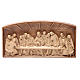 Bas-relief, Last Supper in multi-patinated Valgardena wood s2