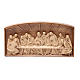 Bas-relief, Last Supper in multi-patinated Valgardena wood s5