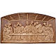 Bas-relief, Last Supper in multi-patinated Valgardena wood s1