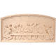 Bas-relief, Last Supper 12x23 in natural wax Valgardena wood s1