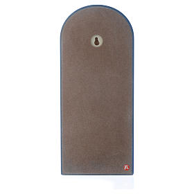 Pala Angelo di Dio con Angelo e Stelline legno blu 30x10 cm s2