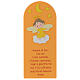 Bild aus orange gefärbtem Holz mit Engel-Gottes Gebet, 30 x 10 cm s1