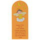 Planche Ange de Dieu bois coloré orange 28x12 cm s1