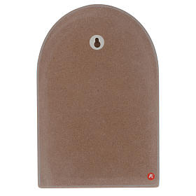 Annunciation shovel in light blue wood 25x15 cm with Hail Mary prayer in ITALIAN s2