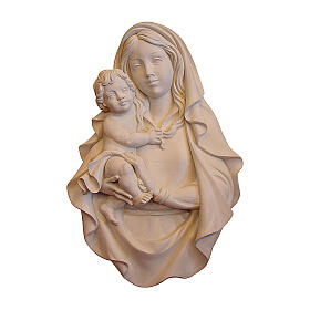 Flachrelief der Madonna von Raffaello aus natűrlichem Grődnertal-Holz